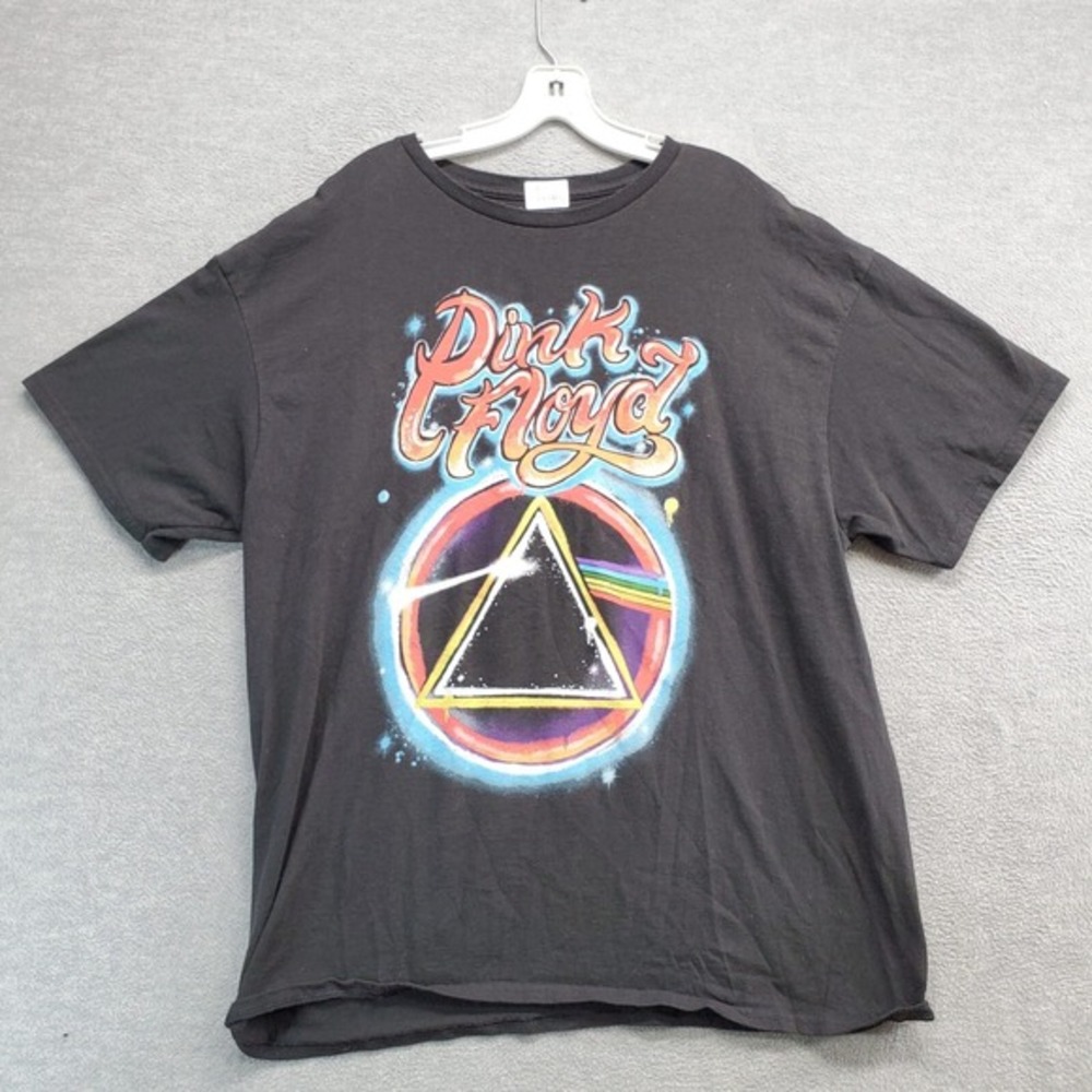 Pink Floyd Men Shirt XL Black Airbrush Logo Short Sleeve Rock Band Tee